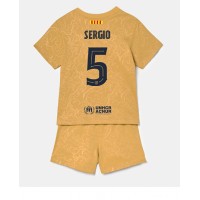 Barcelona Sergio Busquets #5 Fußballbekleidung Auswärtstrikot Kinder 2022-23 Kurzarm (+ kurze hosen)